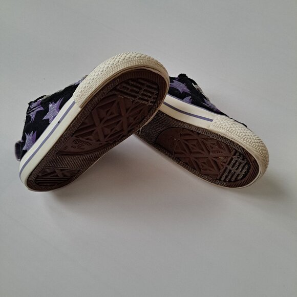 🌈 Converse All Star Purple Stars Toddler Sneakers – Size 5 - Picture 6 of 6